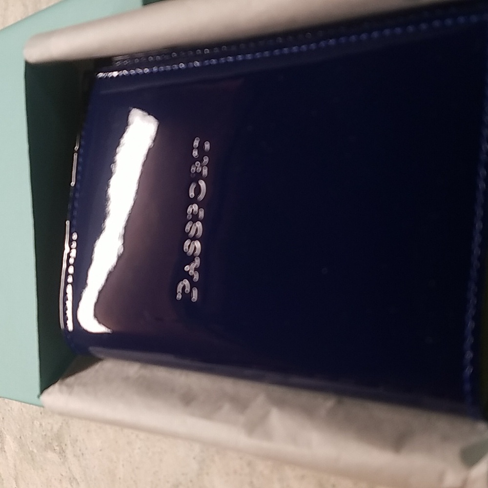 Authentic Tiffany & Co Blue Patent Leather Passport Case